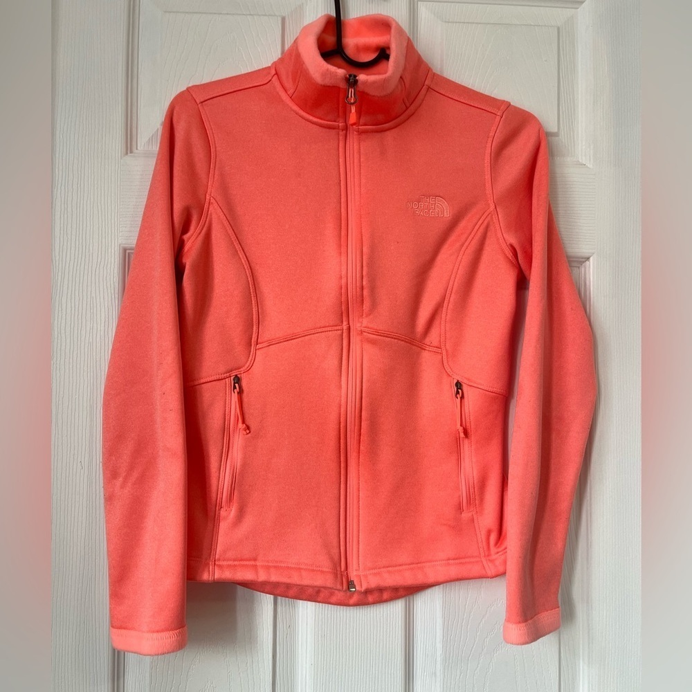The North Face Fleece Full Zip Jacket Peach Heather Small